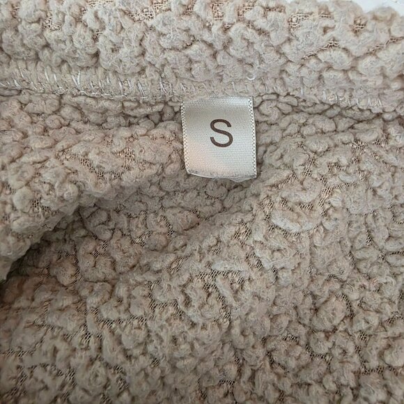 Sleepy Bear Womens Long Plush Pajama Dress Small Beige Sherpa Fleece Cozy Wear - Picture 6 of 12